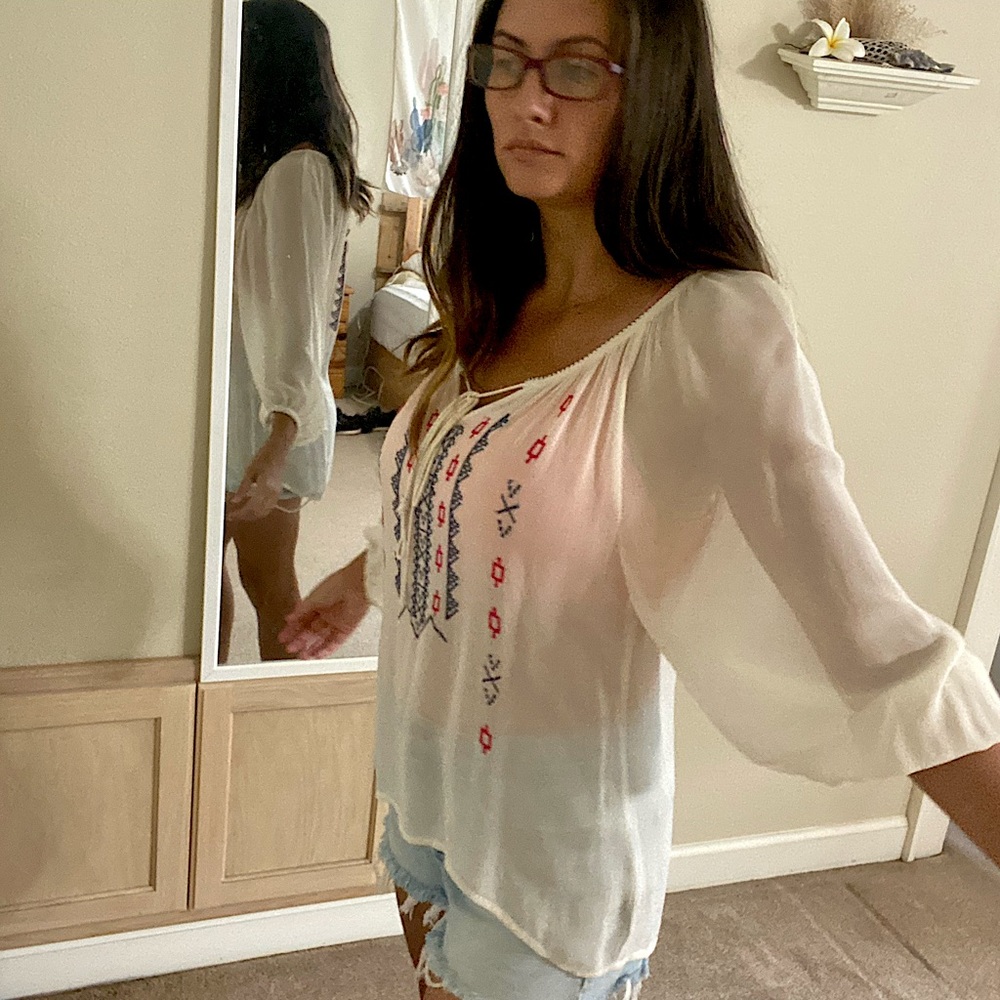 Boho peasant top